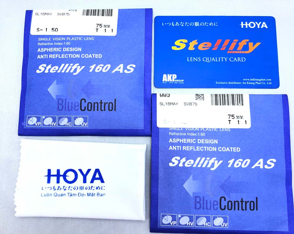 Tròng kính Hoya Stellify Blue Control 
