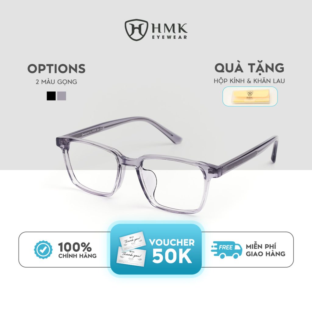 Gọng Kính Cận Nhựa Dẻo Cao Cấp Hình Chữ Nhật HMK Eyewear – HMK60033