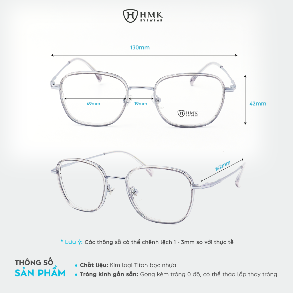 Gọng Kính Kim Loại HMK Eyewear – KL22511