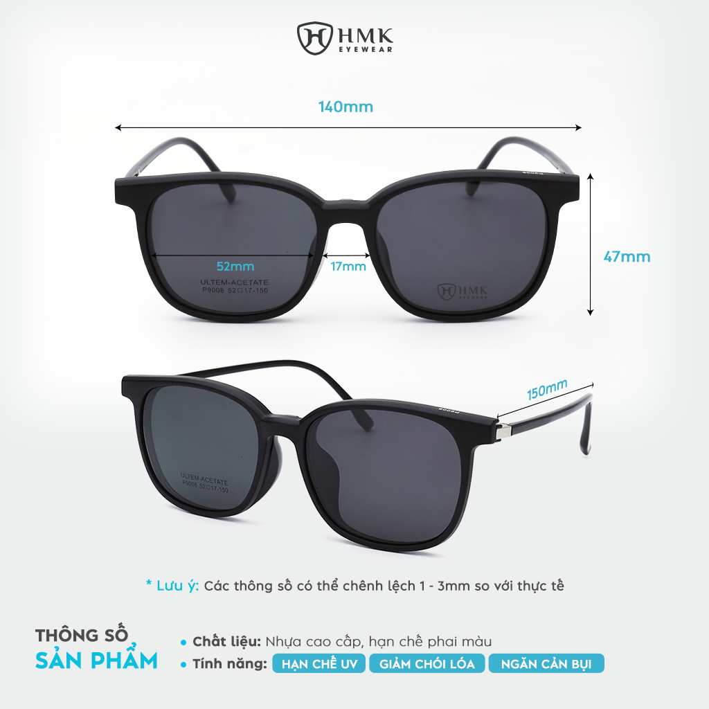 Kính Mát Hai Lớp Chống UV HMK Eyewear – 2L9008