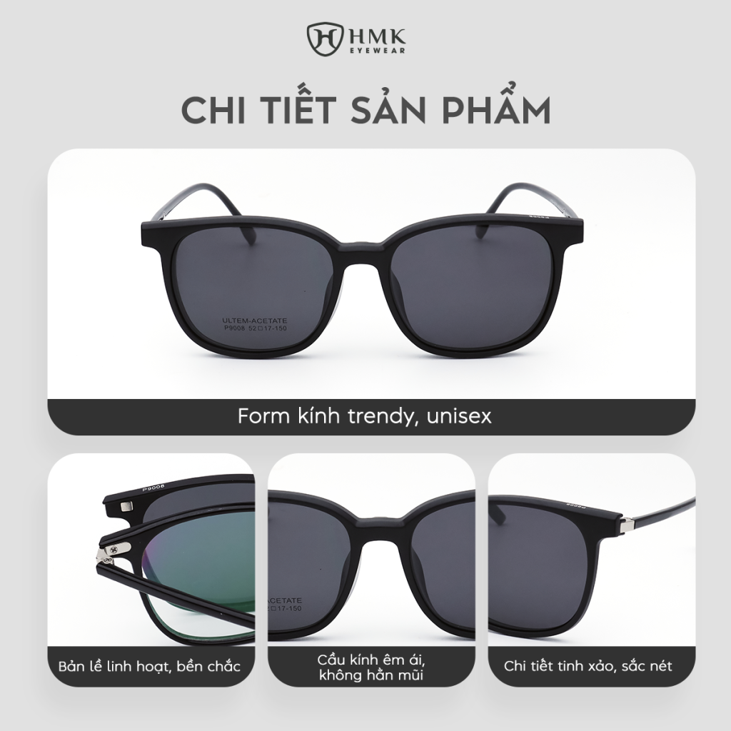 Kính Mát Hai Lớp Chống UV HMK Eyewear – 2L9008