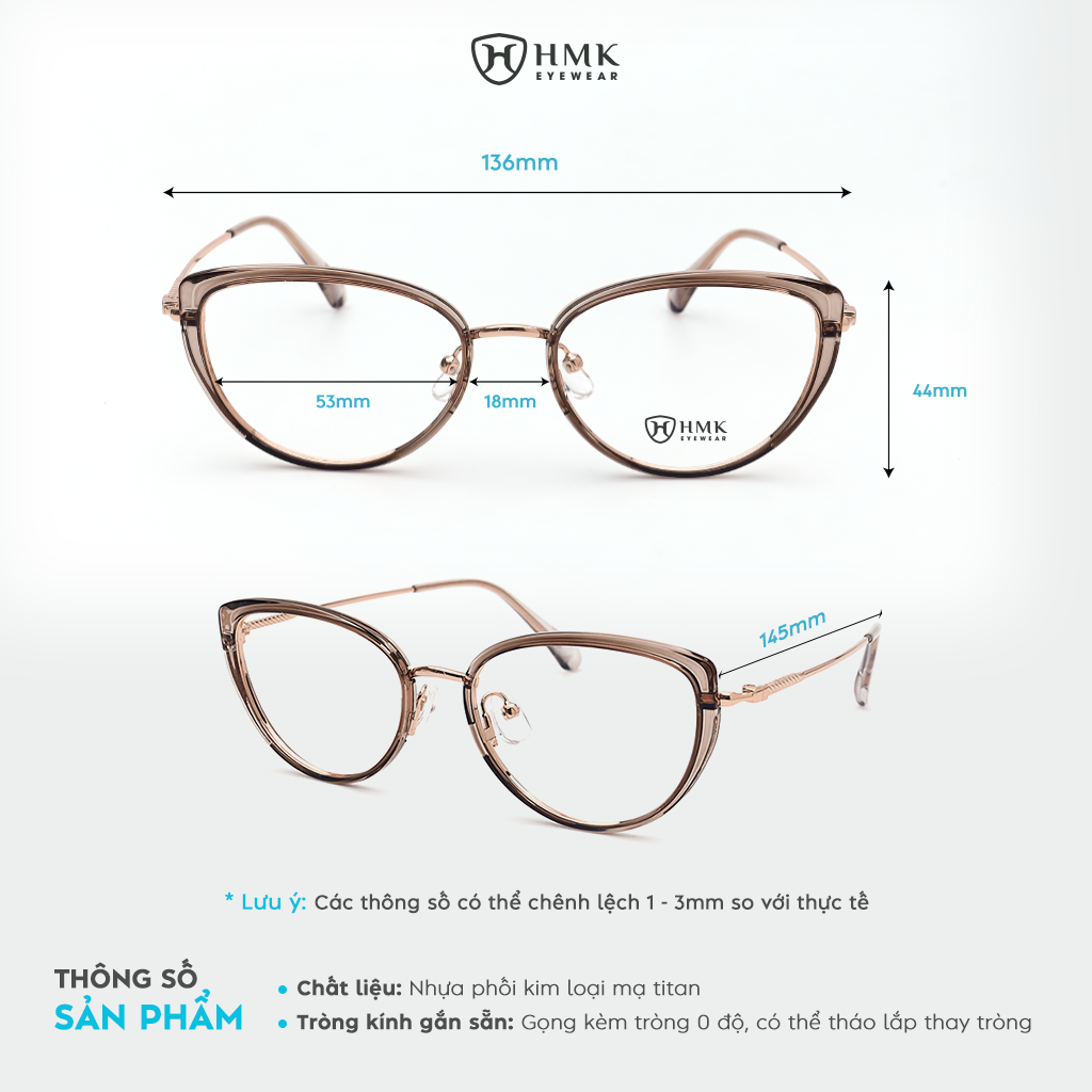 Gọng Kính Mắt Mèo HMK Eyewear – MM2883