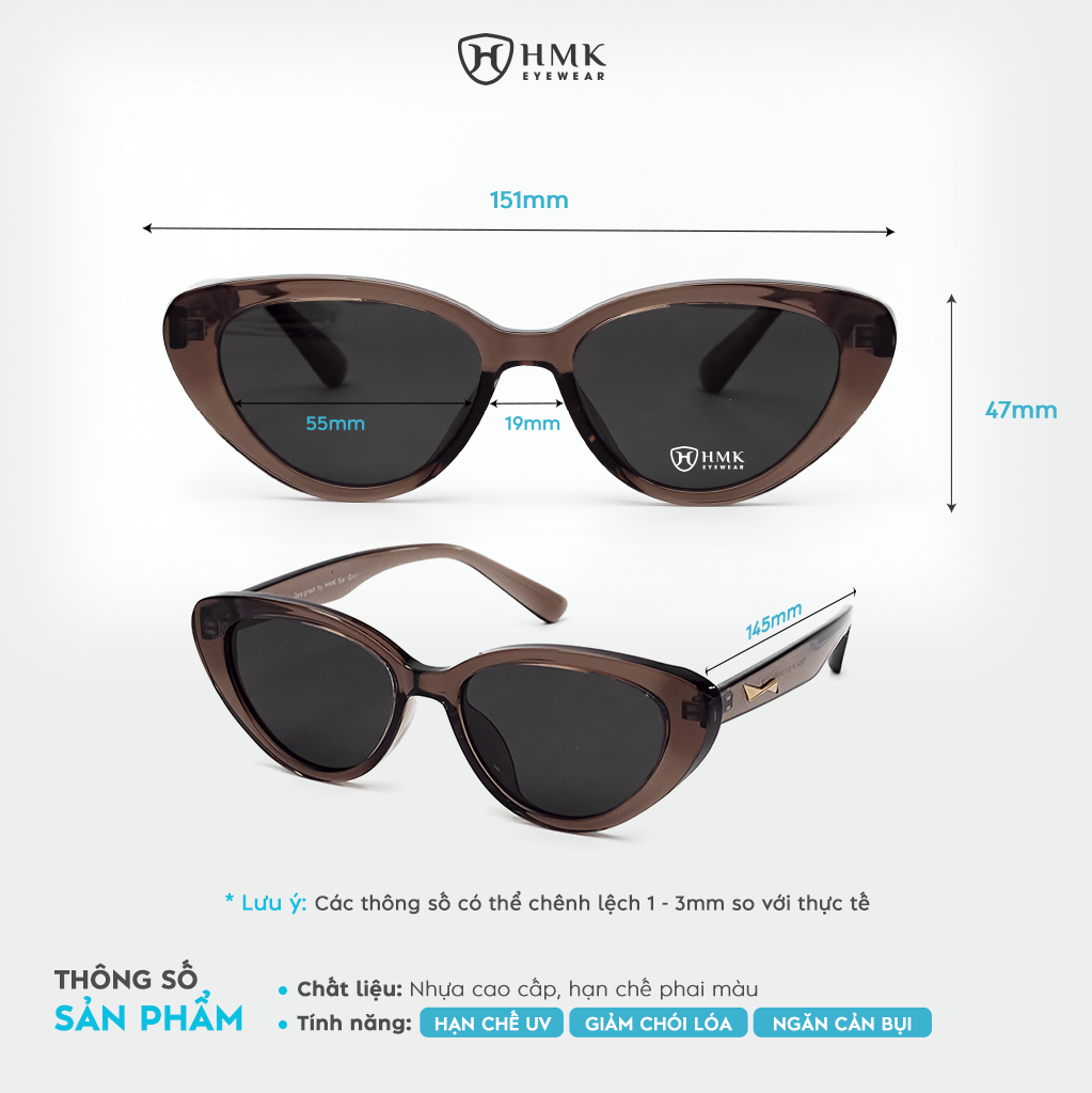 Kính Mát Tròng Phân Cực Chống Tia UV HMK Eyewear – KM804