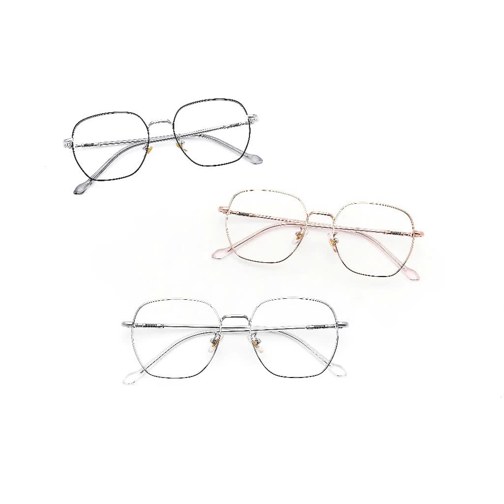 Gọng Kính Chất Liệu Kim Loại Chính Hãng HMK Eyewear Dáng Vuông Thời Trang Sang Trọng – KL69120