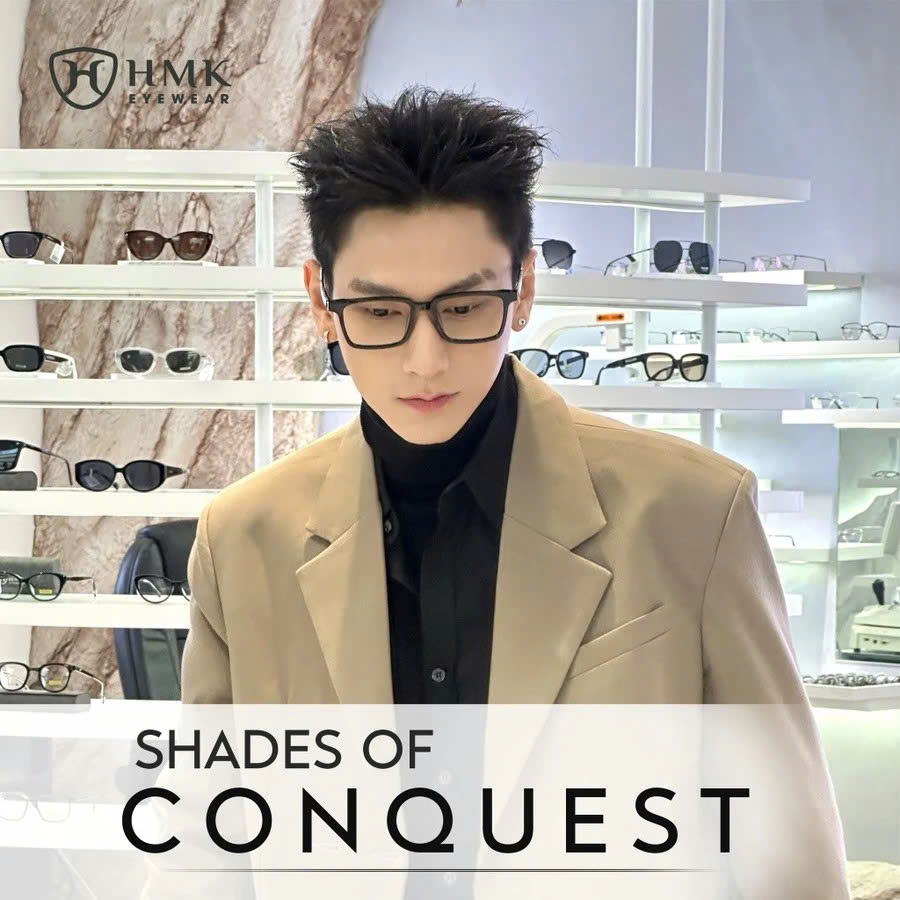 [HMK x ISAAC] Gọng Kính Nhựa Lõi Titan HMK Eyewear Form Vuông Thời Trang Hàn Quốc – GN0008