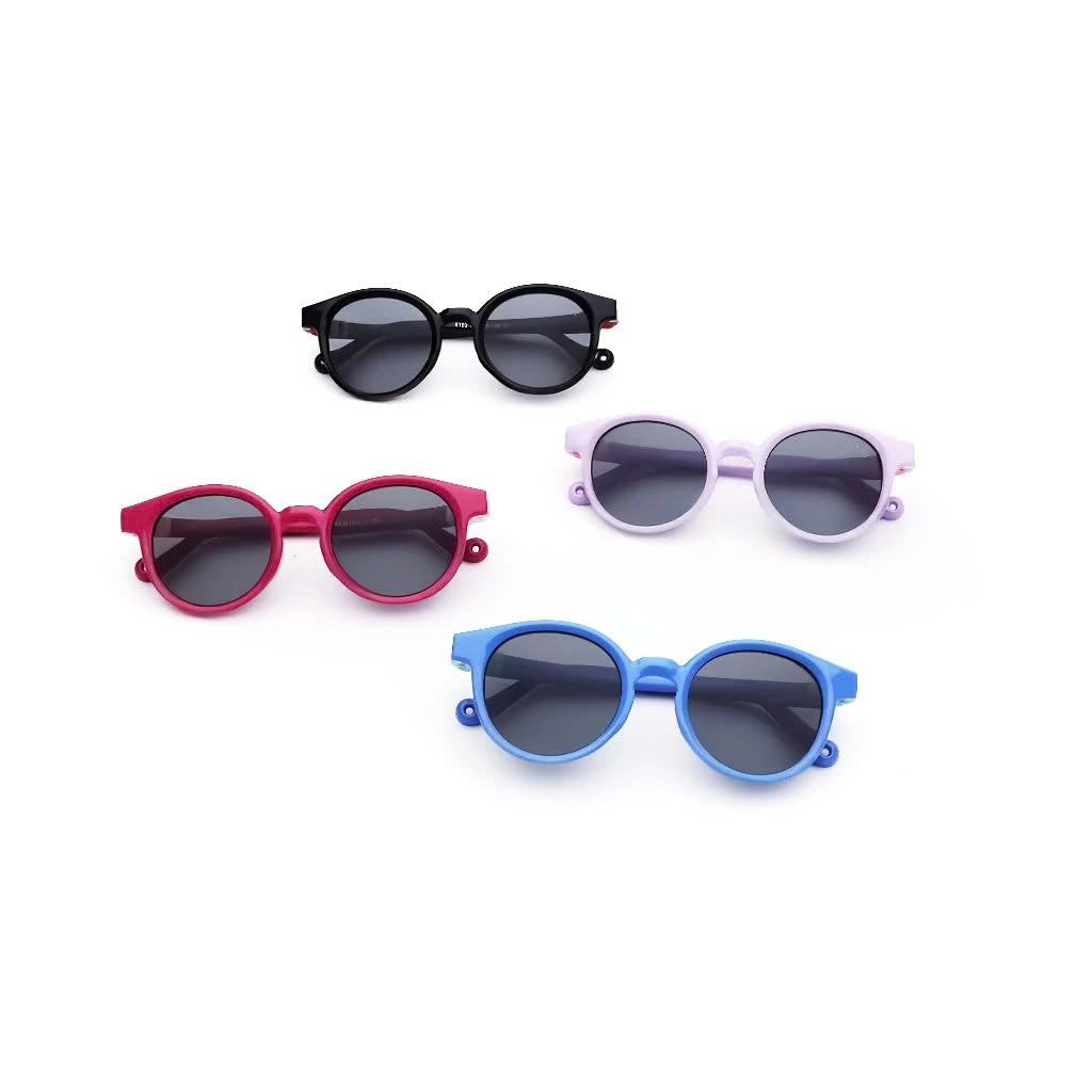 Kính Mát Trẻ Em HMK Eyewear Dáng Tròn Nhựa An Toàn Lò Xo Cho Bé Chống Tia UV Bảo Vệ Mắt Dễ Thương Đáng Yêu – MEB6103