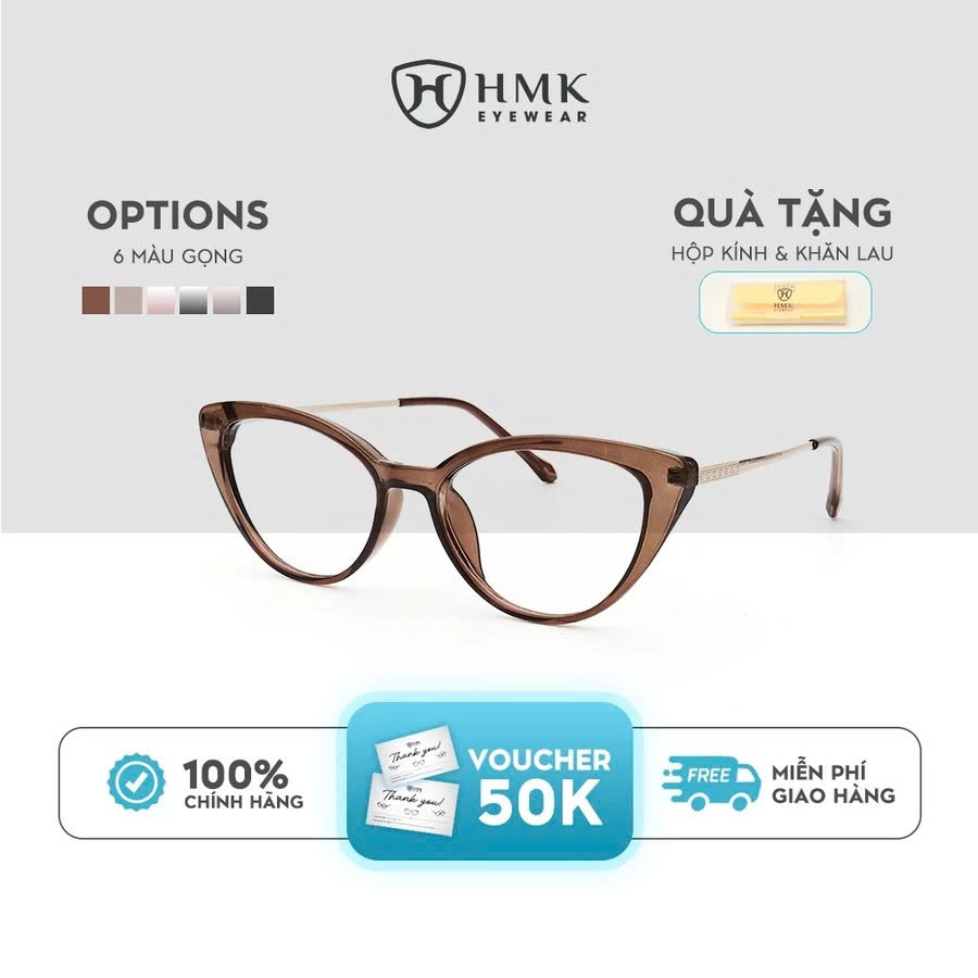 Gọng Kính Mắt Mèo HMK Eyewear Nhựa Kim Loại Cá Tính Thời Trang Nam Nữ – MM52001