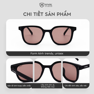 Kính Râm Phụ Kiện Đi Biển HMK Eyewear Dáng Vuông Thời Trang Unisex Chống Tia UV Bảo Vệ Mắt – KM2139
