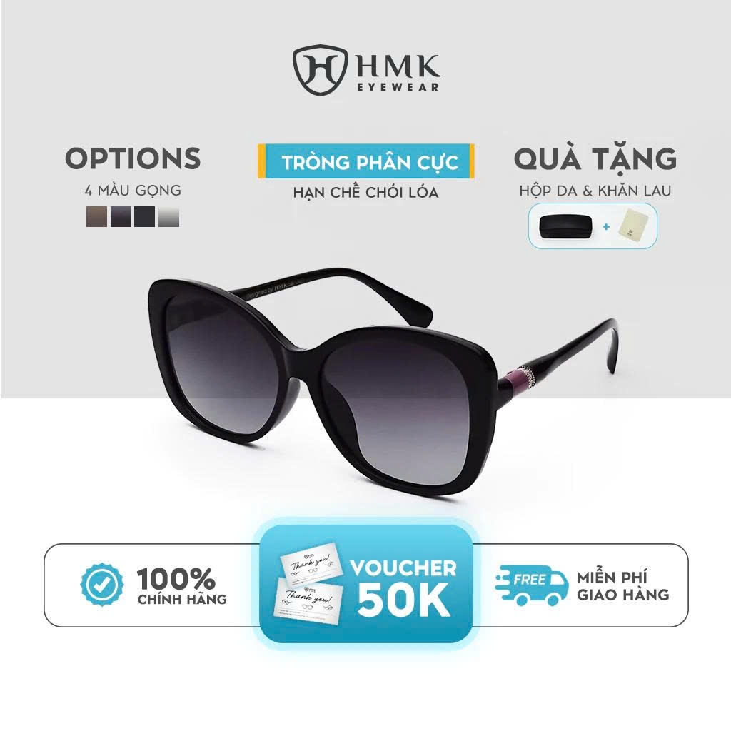 Kính Mát Phân Cực HMK Eyewear Thời Trang Phụ Kiện Đi Du Lịch Chống Tia UV Hạn Chế Chói – KM9074