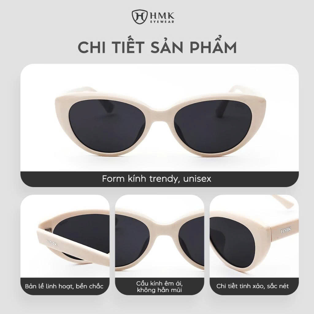 Kính Mát HMK Eyewear Chống Tia UV Tròng Phân Cực Dáng Mắt Mèo Thời Thượng Bảo Vệ Mắt – KM8760