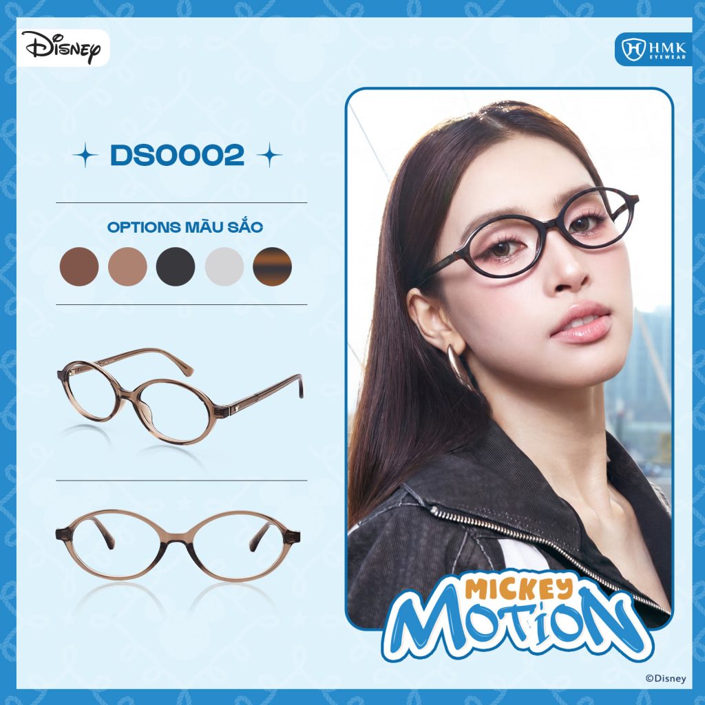 [Mickey Motion Collection] Gọng Kính Oval Y2K HMK Eyewear Thời Trang Vintage Nhựa Cao Cấp Mickey Motion Collection – DS0002