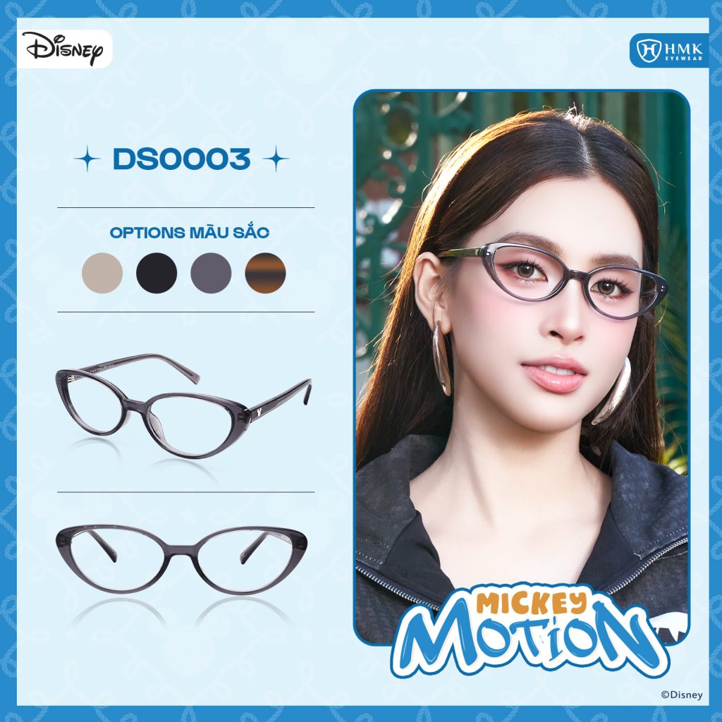 [Mickey Motion Collection] Kính Mắt Mèo HMK Eyewear Mickey Motion Nhựa Cao Cấp Thời Trang Nữ Cá Tính – DS0003