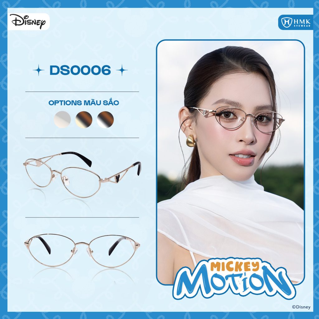[Mickey Motion Collection] Gọng Oval Kim Loại Cao Cấp HMK Eyewear Thời Trang Y2K Hiện Đại – DS0006