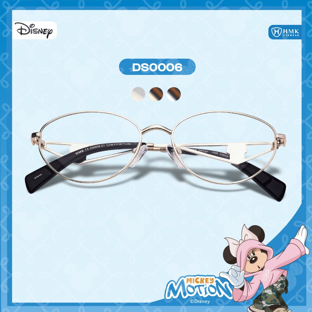 [Mickey Motion Collection] Gọng Oval Kim Loại Cao Cấp HMK Eyewear Thời Trang Y2K Hiện Đại – DS0006